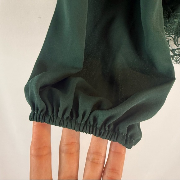 Liberty Love Women Lace green long sleeve blouse Size: L - Picture 5 of 13